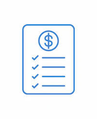 an icon with a dollar sign and a check mark